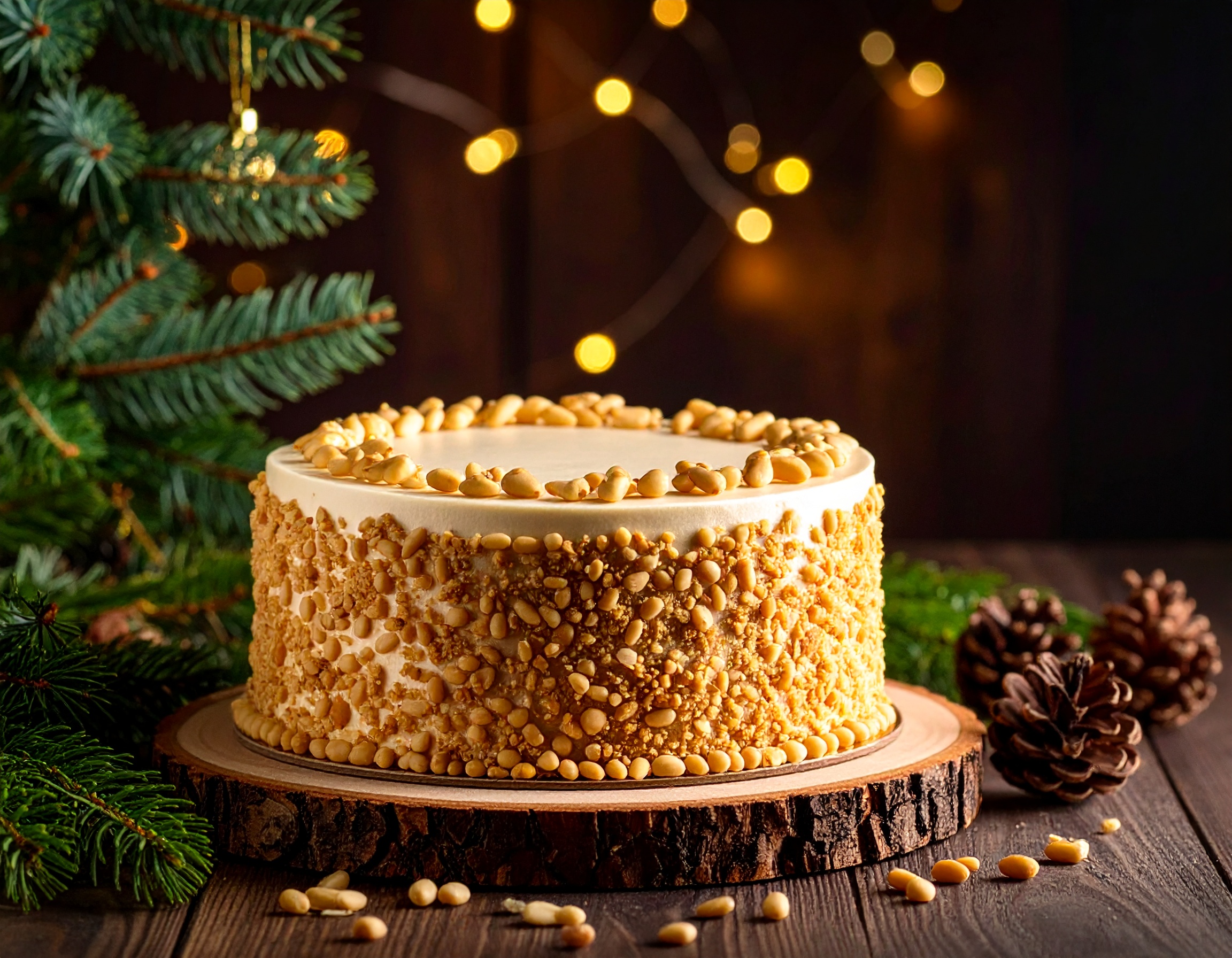 Bolo de Pinhão por Chiara Vieira via Adobe Firefly Bolo de Pinhão
